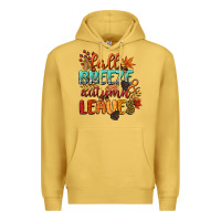 Antique Gold fall breeze and autumn leaves Premium Hoodie - CowGirlArtShop