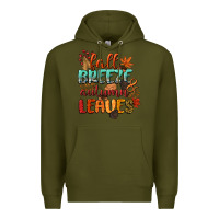 Army Green fall breeze and autumn leaves Premium Hoodie - CowGirlArtShop