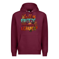 Burgundy fall breeze and autumn leaves Premium Hoodie - CowGirlArtShop
