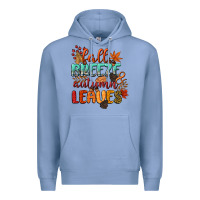 Colony Blue fall breeze and autumn leaves Premium Hoodie - CowGirlArtShop
