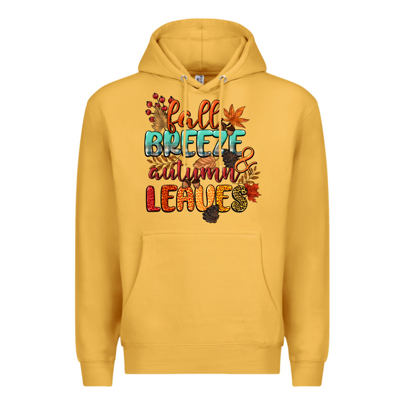 Fall Breeze And Autumn Leaves Premium Hoodie by CowGirlArtShop | Teevron