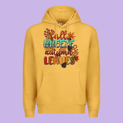 Fall Breeze And Autumn Leaves Premium Hoodie Designed By Cowgirlartshop