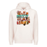 Pale Pink fall breeze and autumn leaves Premium Hoodie - CowGirlArtShop