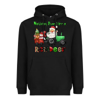 Black nothing runs like a reindeer Heavyweight Hoodie - CowGirlArtShop