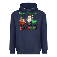 Navy nothing runs like a reindeer Heavyweight Hoodie - CowGirlArtShop