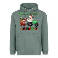 Sage nothing runs like a reindeer Heavyweight Hoodie - CowGirlArtShop