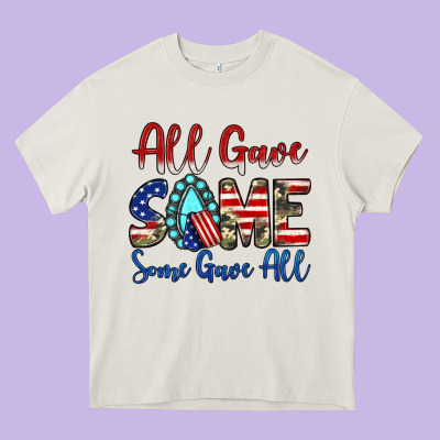 All Gave Some Some Gave All Heavy Core Tee Designed By Jahusdesignshop