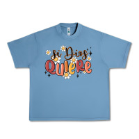 Pebble Blue si dios quiere Urban Heavy Tee - MaliasSmallBusiness