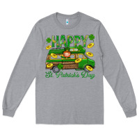 Heather Grey Happy St. Patricks Day Long Sleeve Tee - BundleAndBundleShop