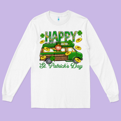 Happy St. Patricks Day Long Sleeve Tee Designed By Bundleandbundleshop