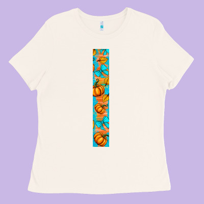 Fall Pumpkin Ladies Tee Designed By Bundleandbundleshop