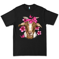 Black pink floral bandana goat Premium Tee - Jasminsmagicworld