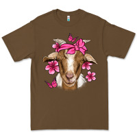 Cacao pink floral bandana goat Premium Tee - Jasminsmagicworld