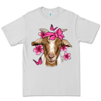 Dove Grey pink floral bandana goat Premium Tee - Jasminsmagicworld