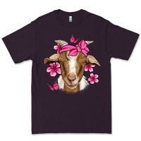 Plum pink floral bandana goat Premium Tee - Jasminsmagicworld