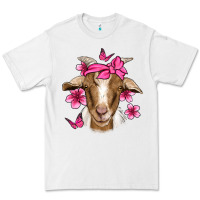 White pink floral bandana goat Premium Tee - Jasminsmagicworld