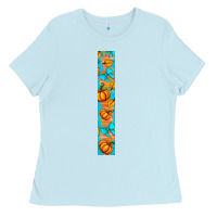 Baby Blue Fall Pumpkin Ladies Tee - BundleAndBundleShop