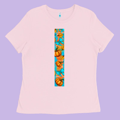 Fall Pumpkin Ladies Tee Designed By Bundleandbundleshop