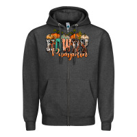 Charcoal Heather western howdy pumpkin Zipper Hoodie - NancyCooperArtShop