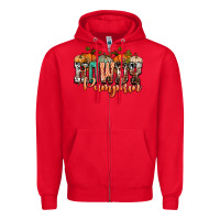 Red western howdy pumpkin Zipper Hoodie - NancyCooperArtShop