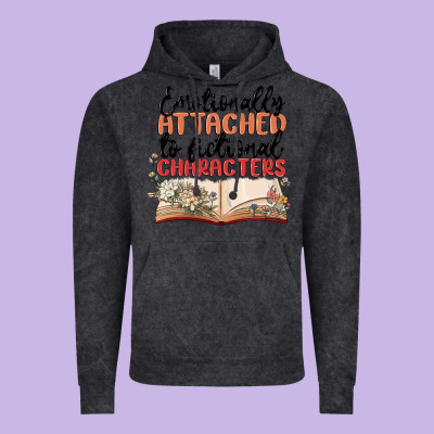 Emotionally Attached To Fictional Characters Vintage Hoodie Designed By Maliassmallbusiness