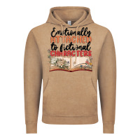 Vintage Coffee emotionally attached to fictional characters Vintage Hoodie - MaliasSmallBusiness