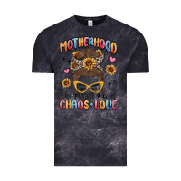 Cloud Black motherhood the perfect mix of chaos and love Vintage Tee - MaliasSmallBusiness