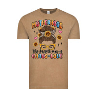 Vintage Coffee motherhood the perfect mix of chaos and love Vintage Tee - MaliasSmallBusiness