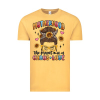 Vintage Mustard motherhood the perfect mix of chaos and love Vintage Tee - MaliasSmallBusiness