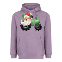 Lavender santa tractor Heavyweight Hoodie - CowGirlArtShop