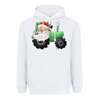 White santa tractor Heavyweight Hoodie - CowGirlArtShop