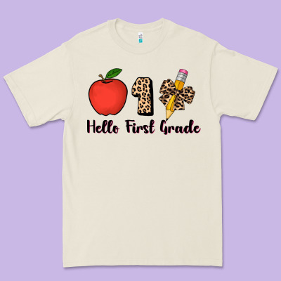 Hello First Grade Leopard 3200x2400 Premium Tee Designed By Adodesignshop