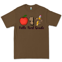 Cacao hello first grade leopard 3200x2400 Premium Tee - AdoDesignShop