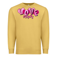 Antique Gold Love vibes Valentine's Day Premium Sweatshirt - HowdyJamesFarm
