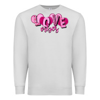 Dove Grey Love vibes Valentine's Day Premium Sweatshirt - HowdyJamesFarm