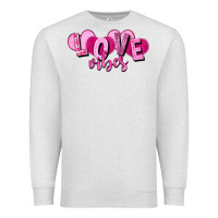 Oatmeal Heather Love vibes Valentine's Day Premium Sweatshirt - HowdyJamesFarm