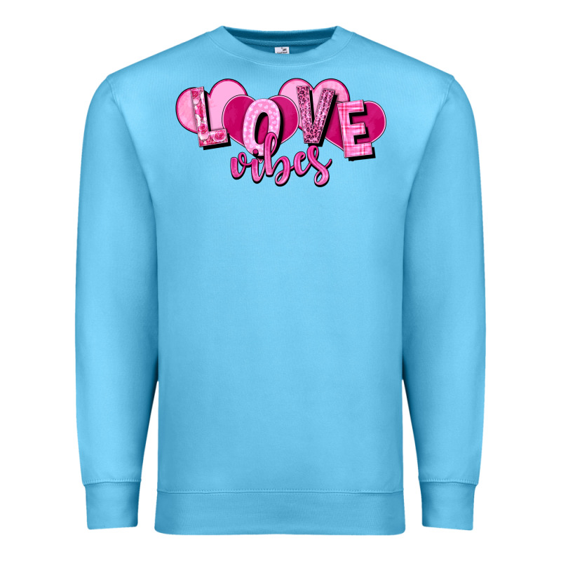 Love Vibes Valentine's Day Premium Sweatshirt by HowdyJamesFarm | Teevron