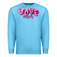 Ocean Blue Love vibes Valentine's Day Premium Sweatshirt - HowdyJamesFarm