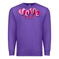 Purple Love vibes Valentine's Day Premium Sweatshirt - HowdyJamesFarm