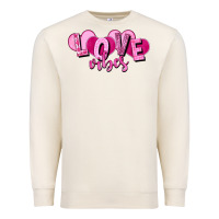 Sandshell Love vibes Valentine's Day Premium Sweatshirt - HowdyJamesFarm