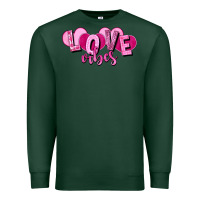 Sports Green Love vibes Valentine's Day Premium Sweatshirt - HowdyJamesFarm