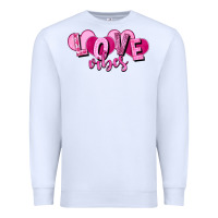 White Love vibes Valentine's Day Premium Sweatshirt - HowdyJamesFarm