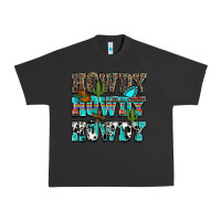 Pigment Black western howdy howdy howdy Urban Heavy Tee - NancyCooperArtShop