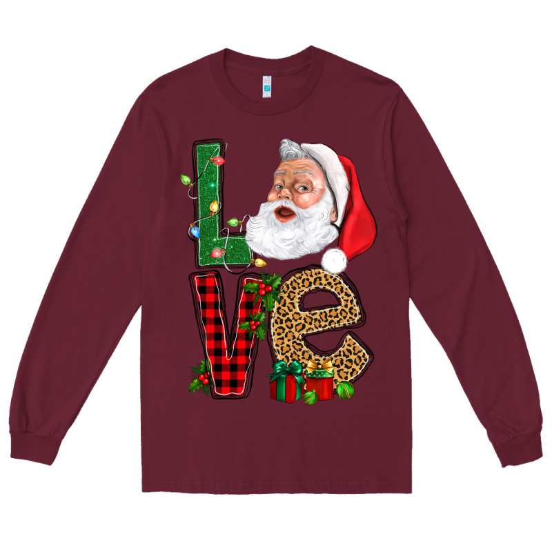 Love With Santa Portrait Long Sleeve Tee by BundleAndBundleShop | Teevron