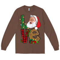 Chestnut Love With Santa Portrait Long Sleeve Tee - BundleAndBundleShop