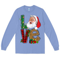 Colony Blue Love With Santa Portrait Long Sleeve Tee - BundleAndBundleShop