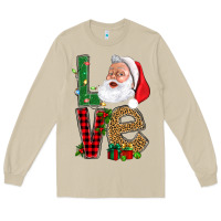 Mushroom Love With Santa Portrait Long Sleeve Tee - BundleAndBundleShop