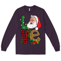 Plum Love With Santa Portrait Long Sleeve Tee - BundleAndBundleShop