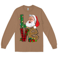 Toasted Coconut Love With Santa Portrait Long Sleeve Tee - BundleAndBundleShop