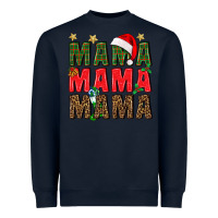 Navy Christmas Mama Heavyweight Sweatshirt - BundleAndBundleShop